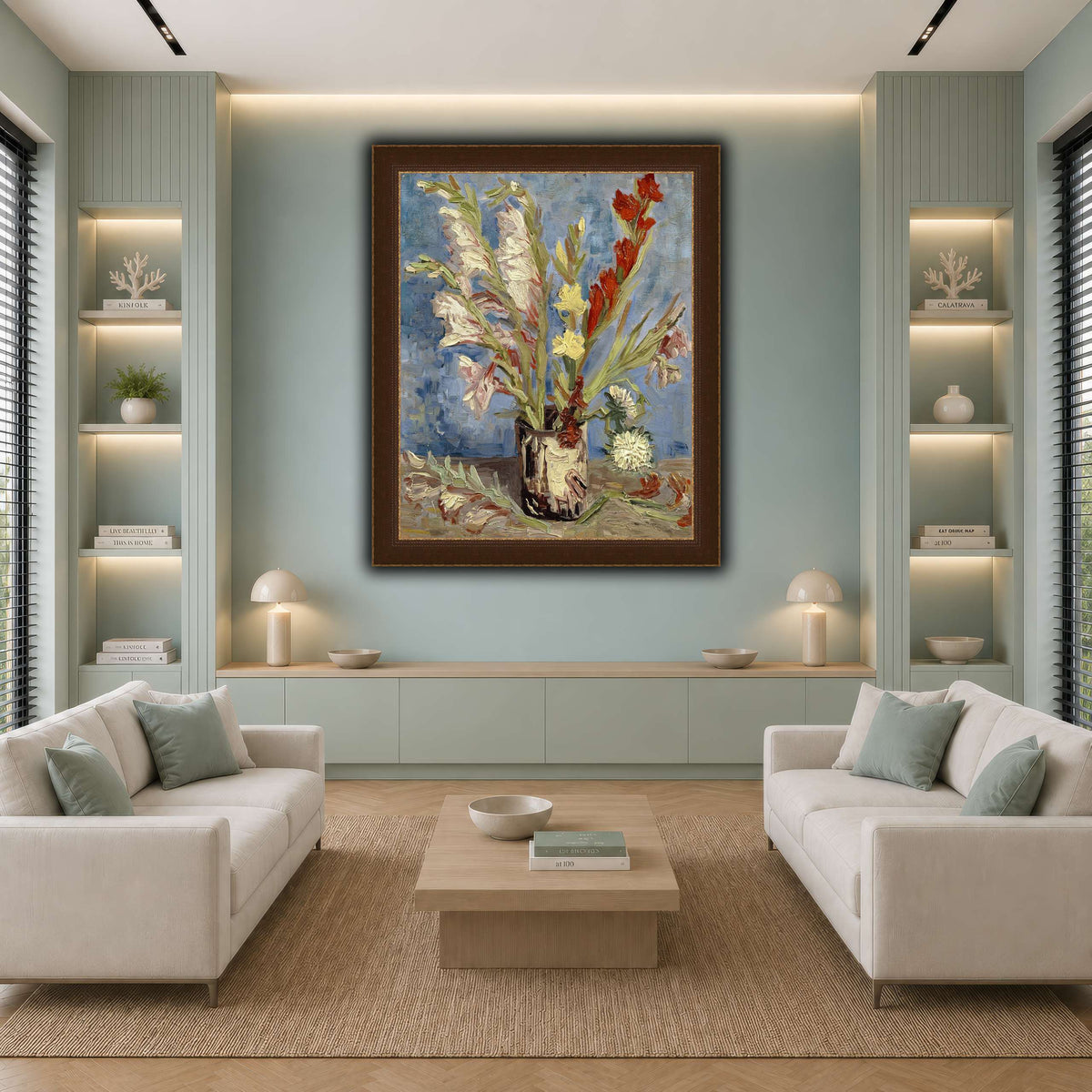 Vincent_van_Gogh_-_Vaas_met_tuingladiolen_en_Chinese_asters cool-living room