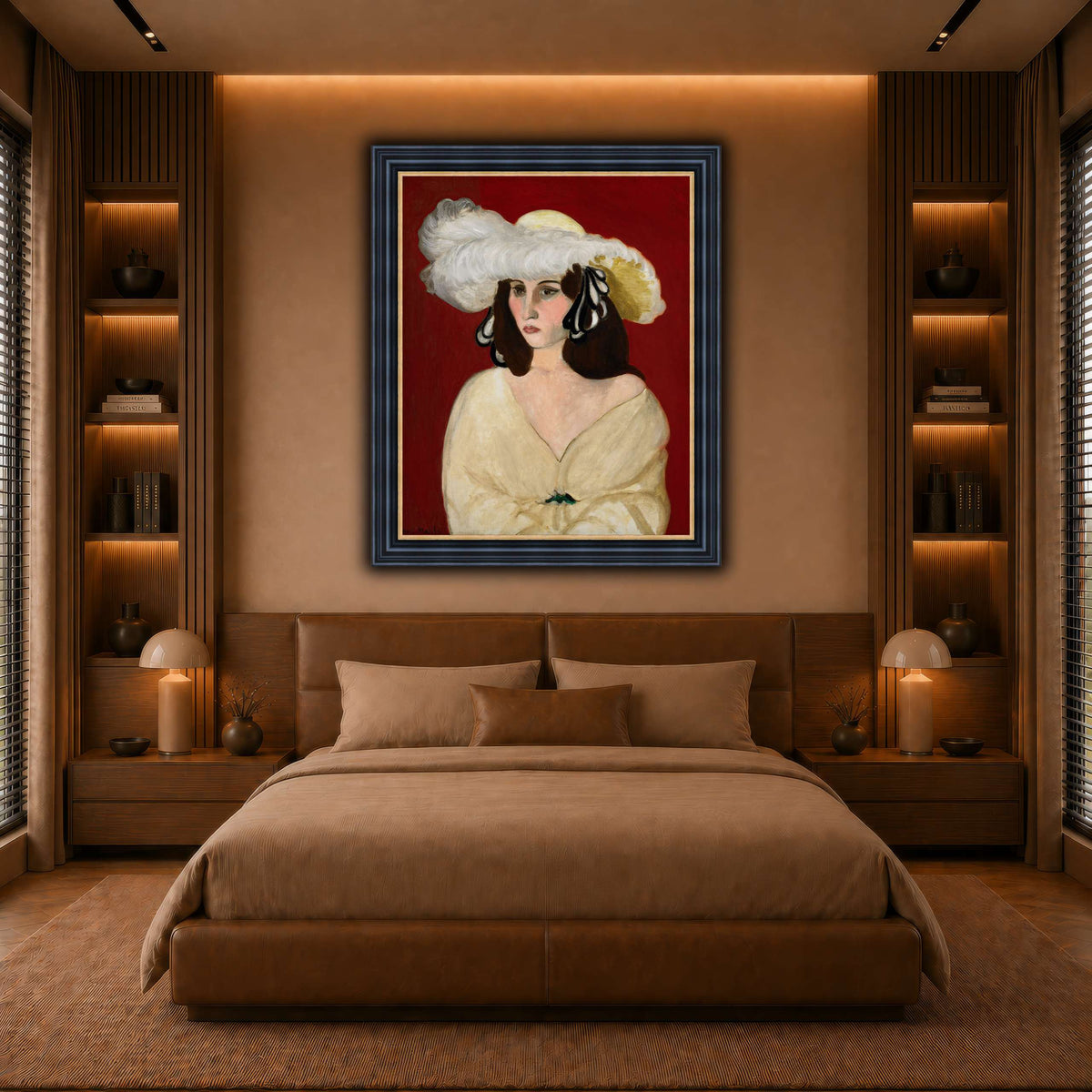 White_Plumes_Henri_Matisse warm-bedroom