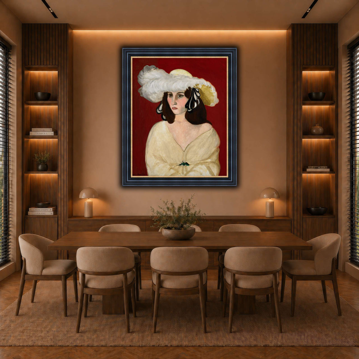 White_Plumes_Henri_Matisse warm-dining room
