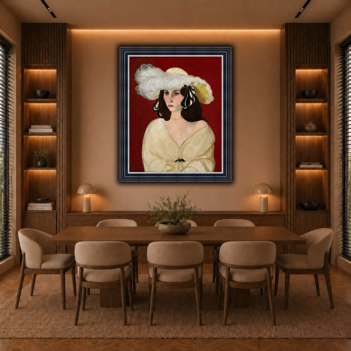 White_Plumes_Henri_Matisse warm-dining room