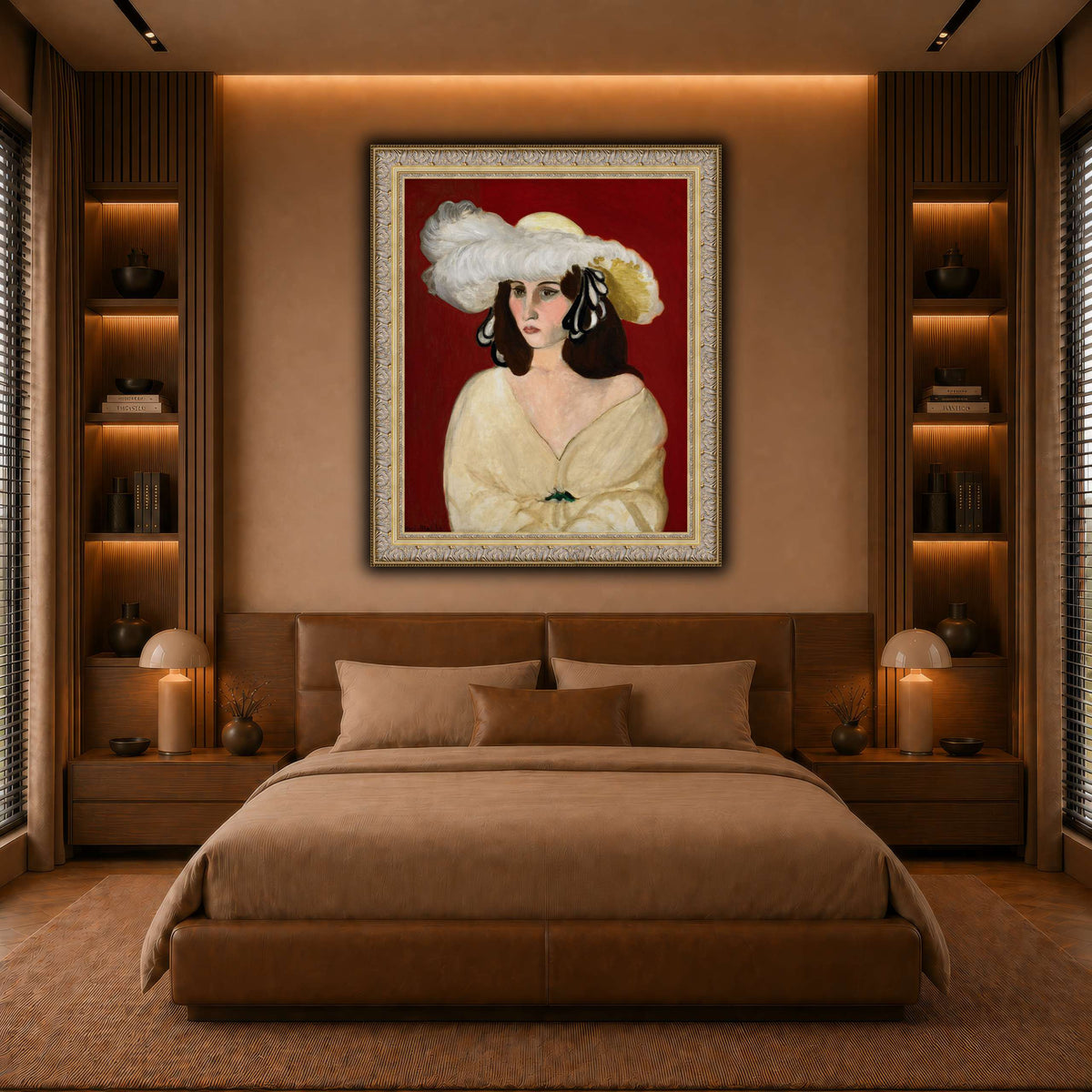 White_Plumes_Henri_Matisse warm-bedroom