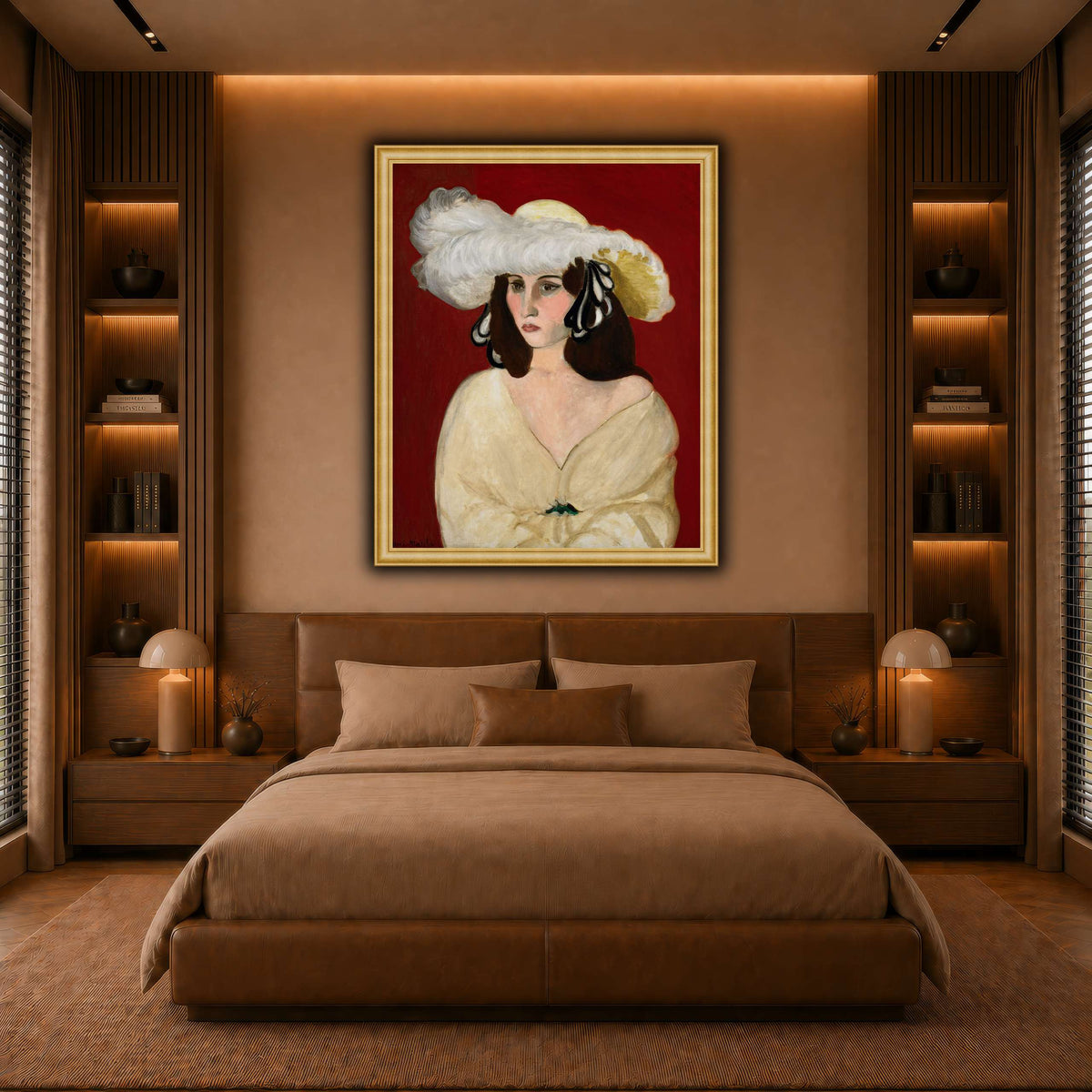 White_Plumes_Henri_Matisse warm-bedroom