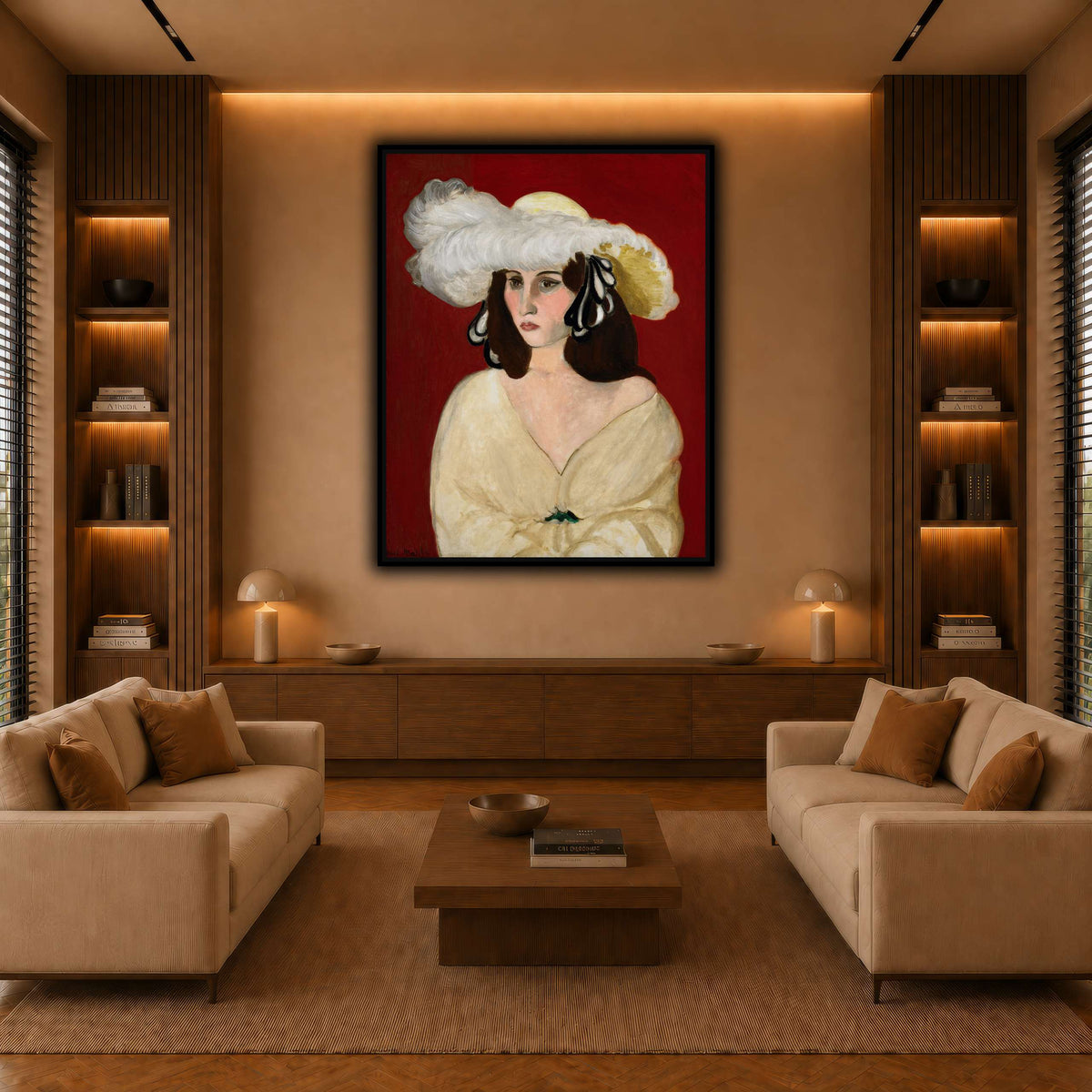 White_Plumes_Henri_Matisse warm-living-room