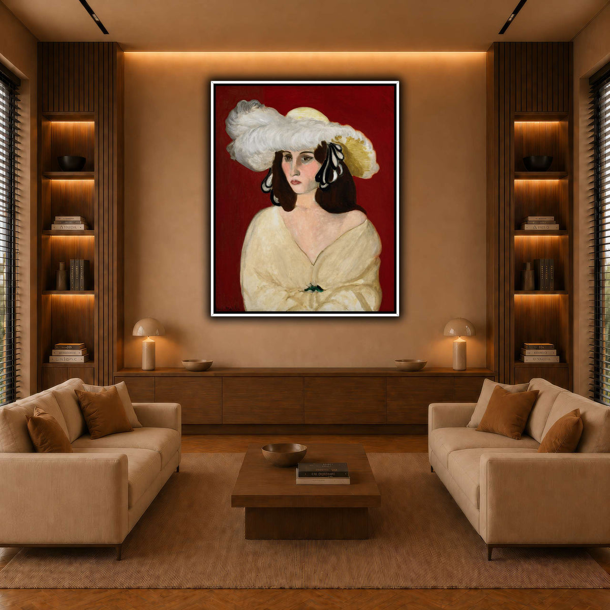 White_Plumes_Henri_Matisse warm-living-room