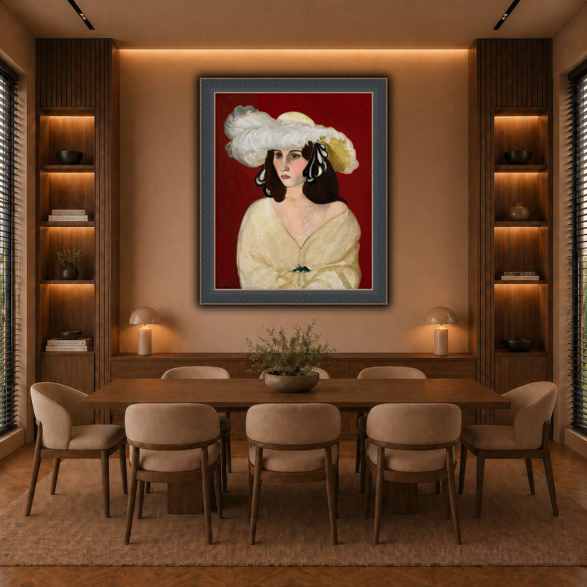 White_Plumes_Henri_Matisse warm-dining room