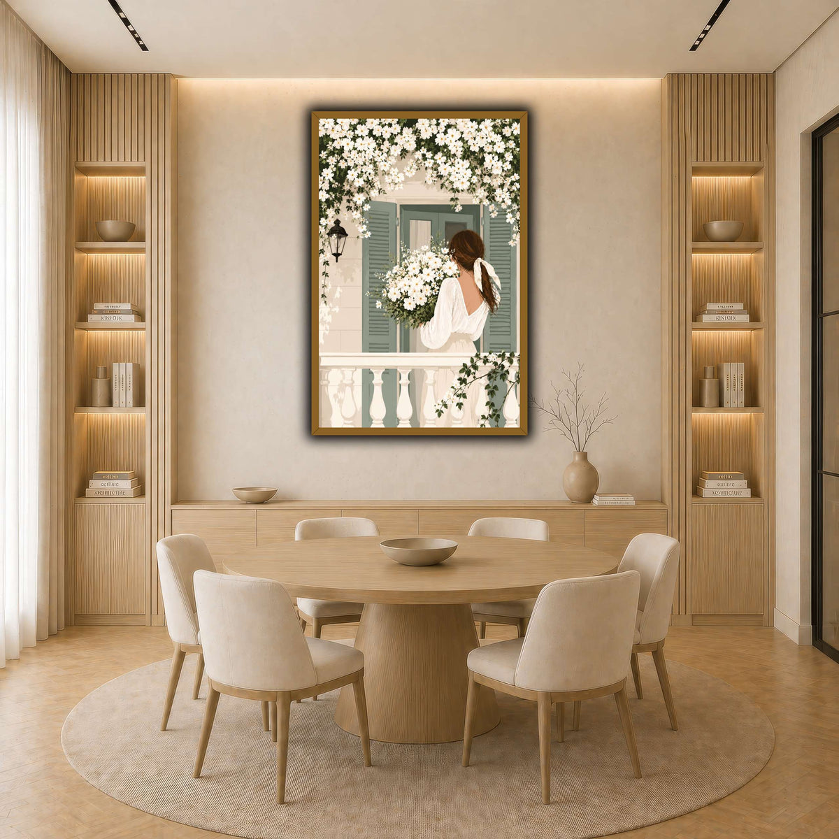 White Spring on the Balcony light neutral-dining room