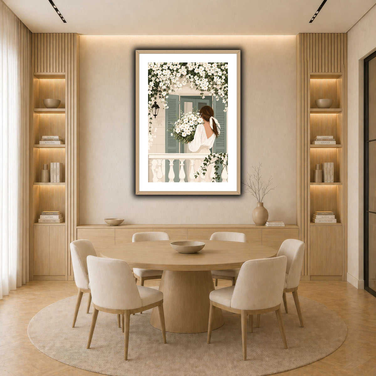 White Spring on the Balcony light neutral-dining room