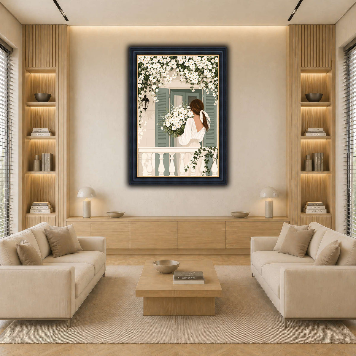 White Spring on the Balcony light neutral-living room