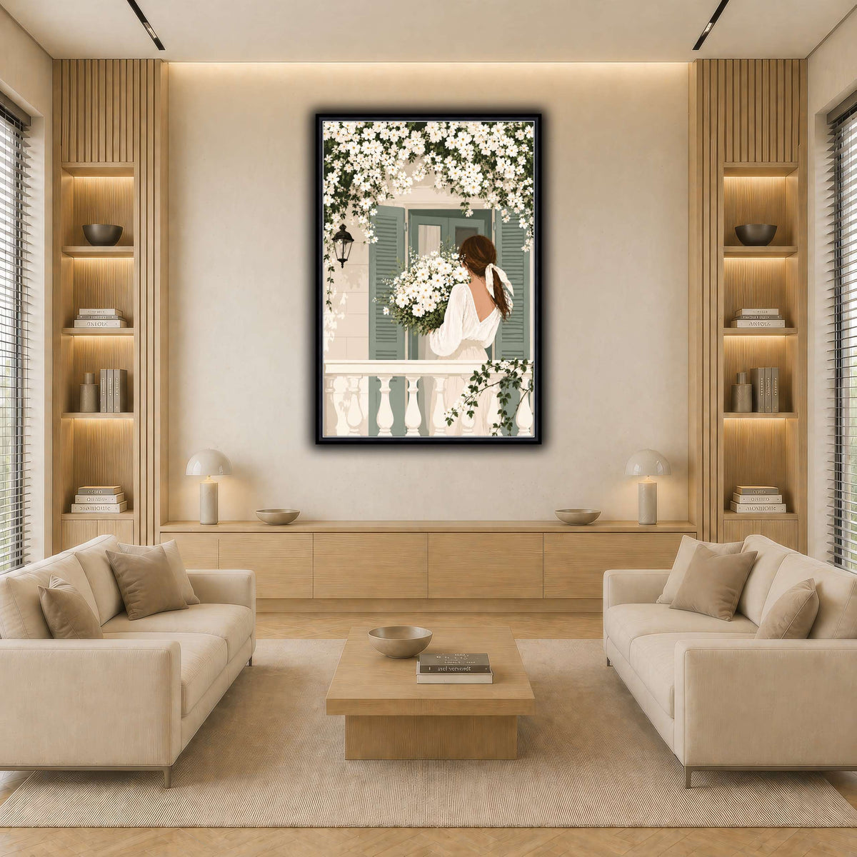 White Spring on the Balcony light neutral-living room