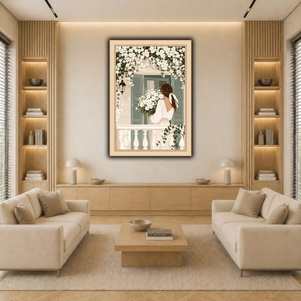 White Spring on the Balcony light neutral-living room