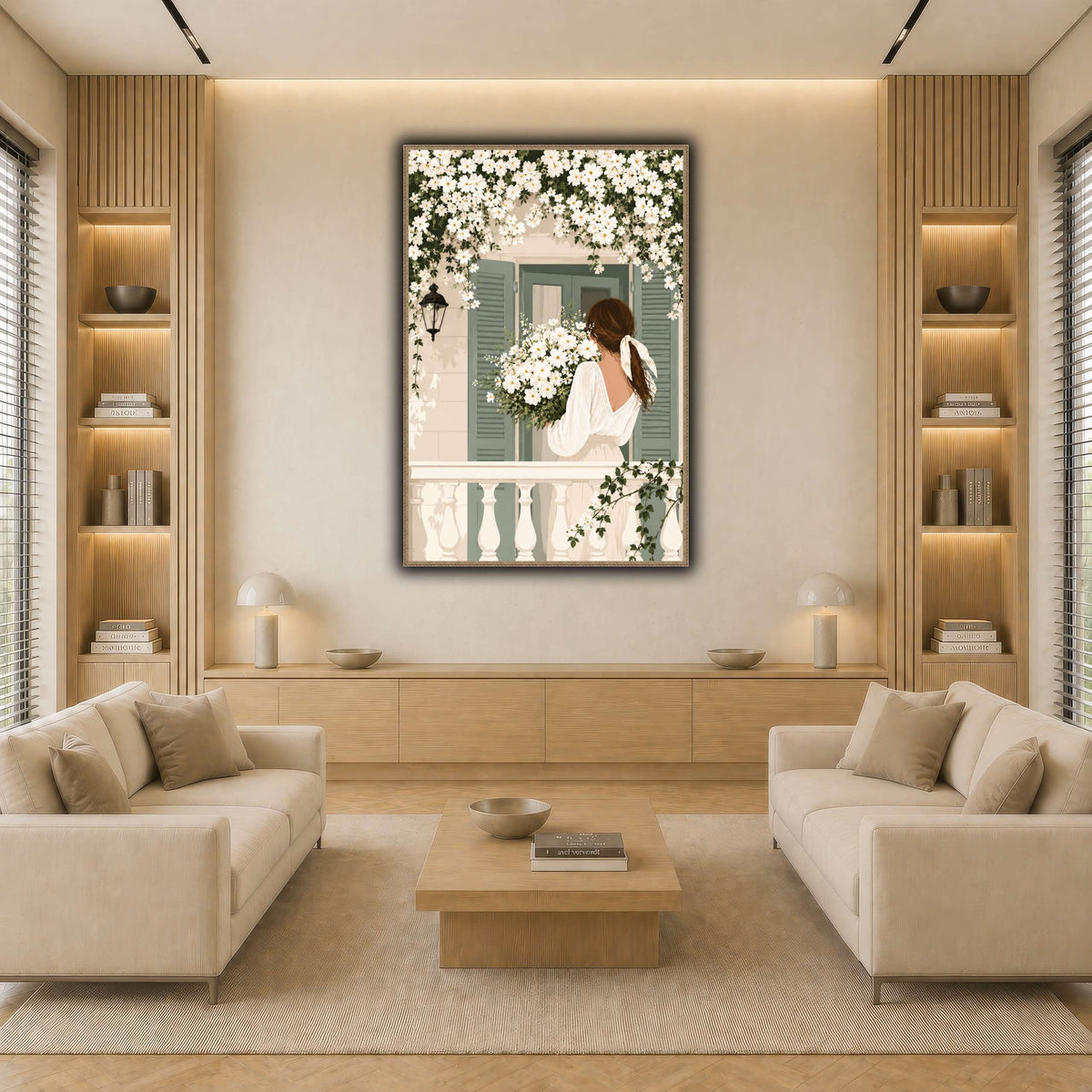 White Spring on the Balcony light neutral-living room