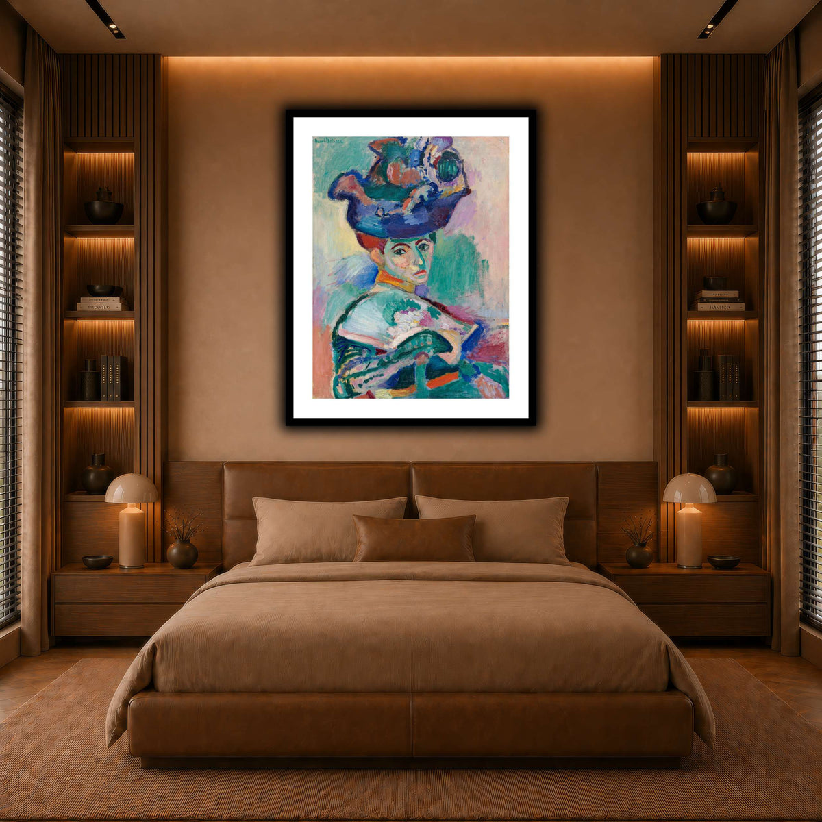 Woman-with-a-Hat_Henri_Matisse warm-bedroom