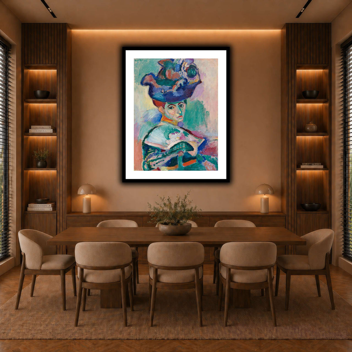 Woman-with-a-Hat_Henri_Matisse warm-dining room