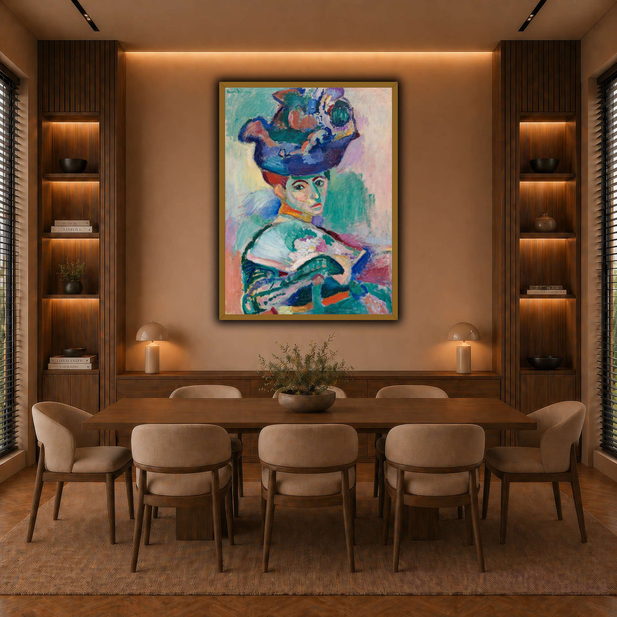 Woman-with-a-Hat_Henri_Matisse warm-dining room