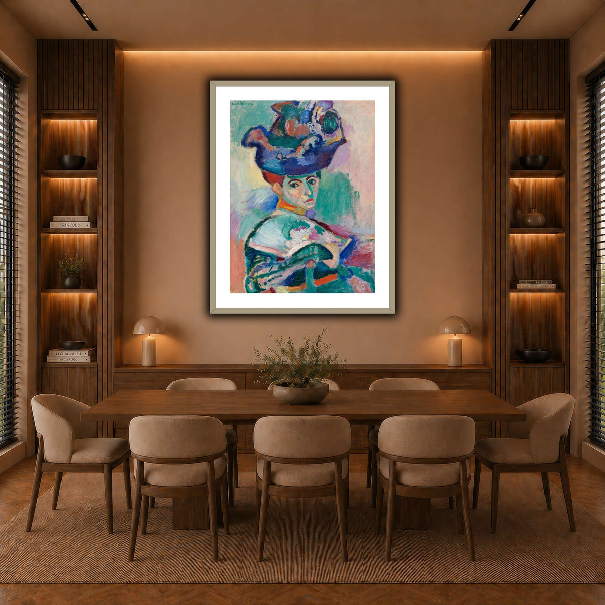 Woman-with-a-Hat_Henri_Matisse warm-dining room