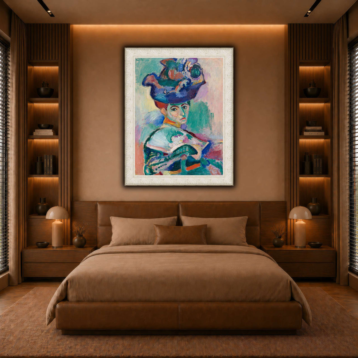 Woman-with-a-Hat_Henri_Matisse warm-bedroom
