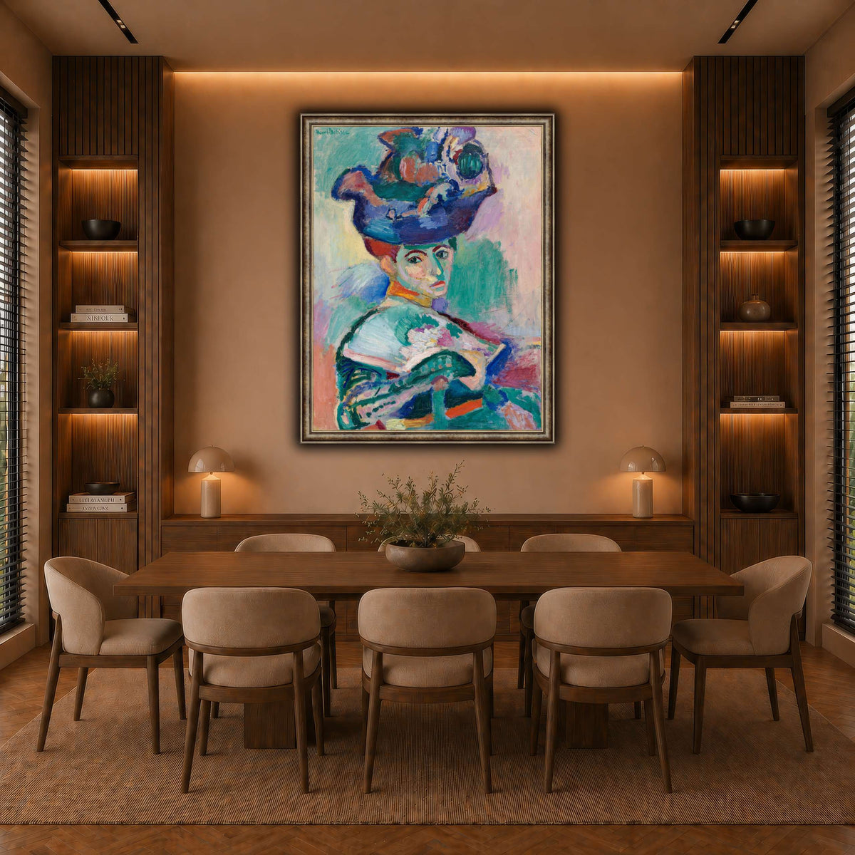 Woman-with-a-Hat_Henri_Matisse warm-dining room