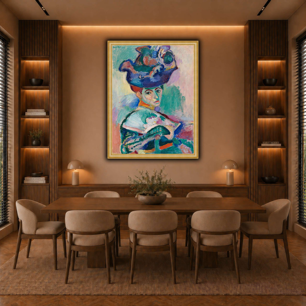 Woman-with-a-Hat_Henri_Matisse warm-dining room
