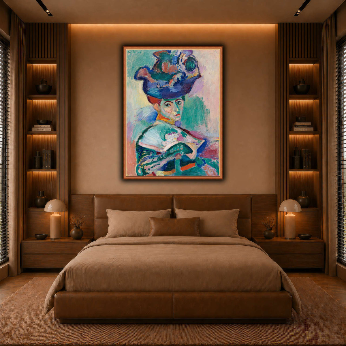 Woman-with-a-Hat_Henri_Matisse warm-bedroom