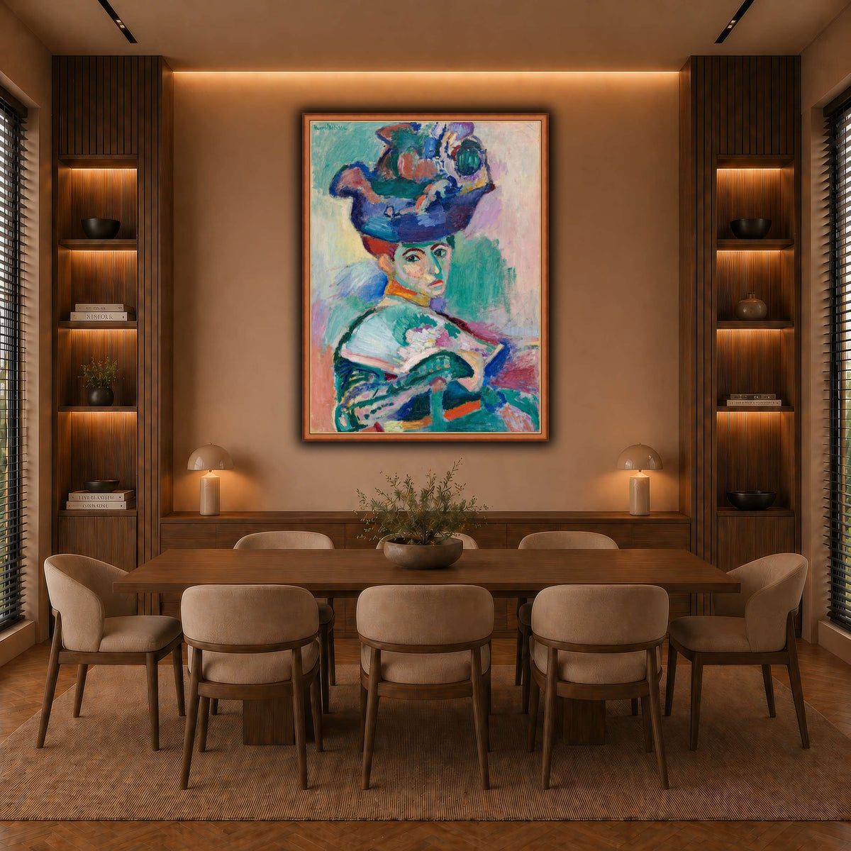 Woman-with-a-Hat_Henri_Matisse warm-dining room