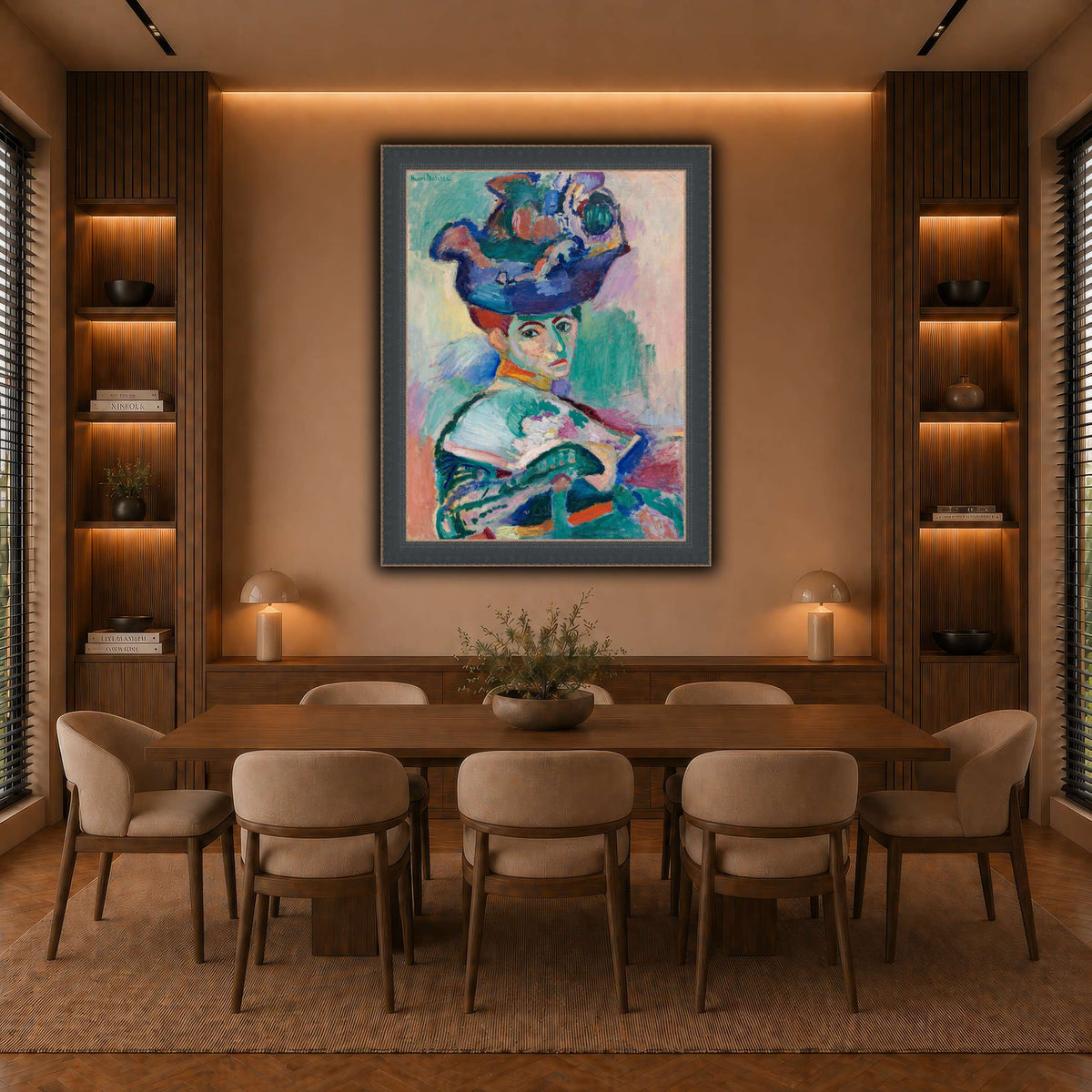 Woman-with-a-Hat_Henri_Matisse warm-dining room