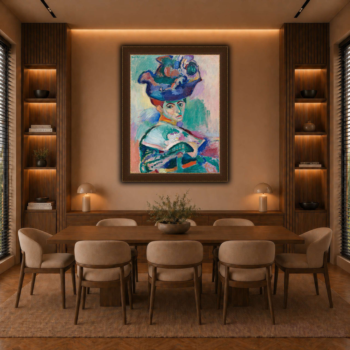 Woman-with-a-Hat_Henri_Matisse warm-dining room