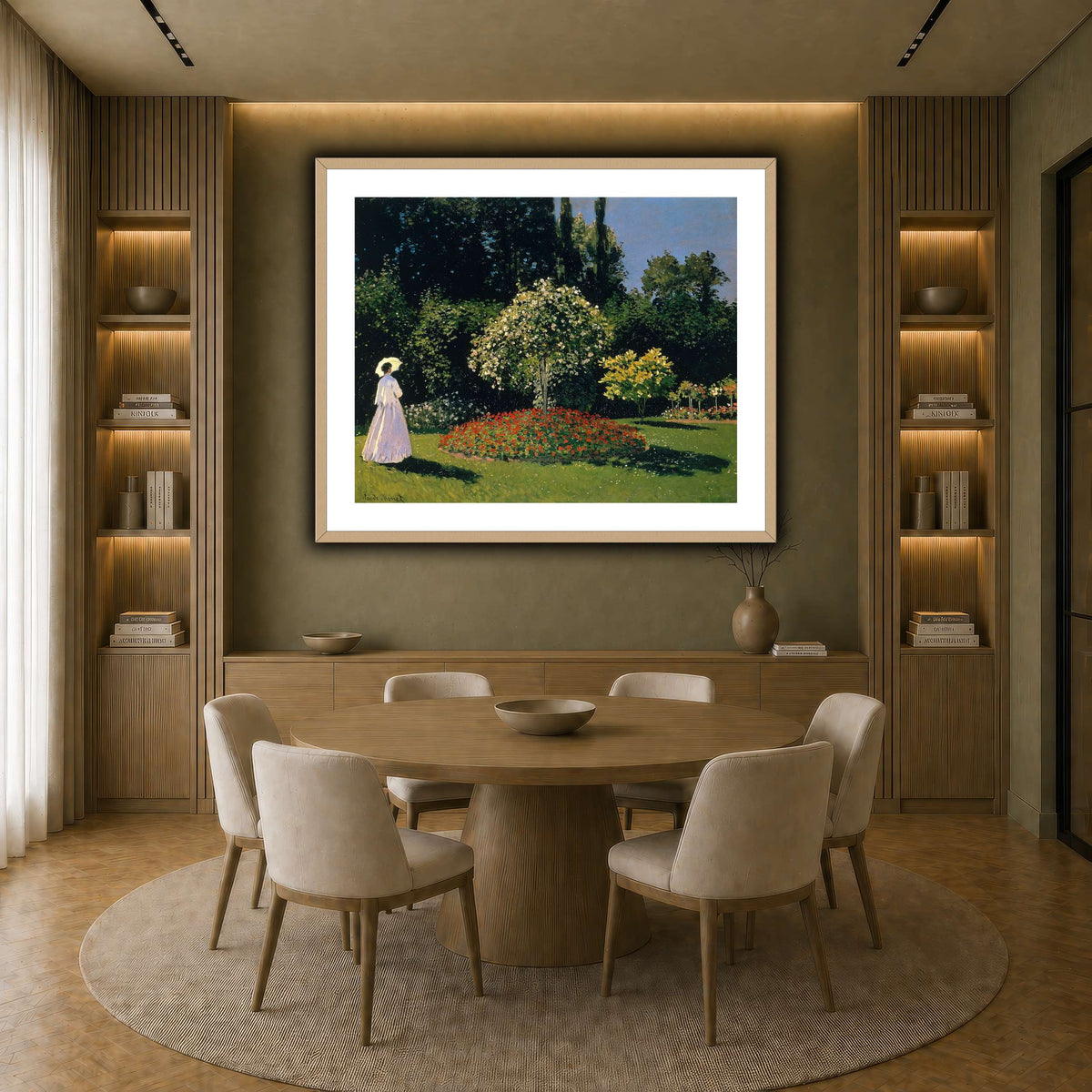 Woman in the Garden earth-dining room
