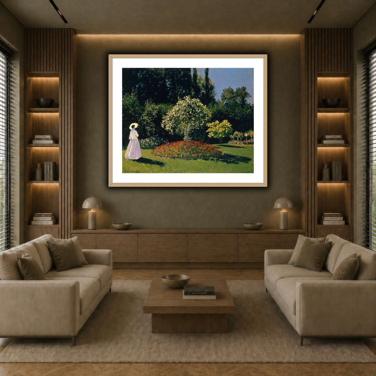 Woman in the Garden earth-living room
