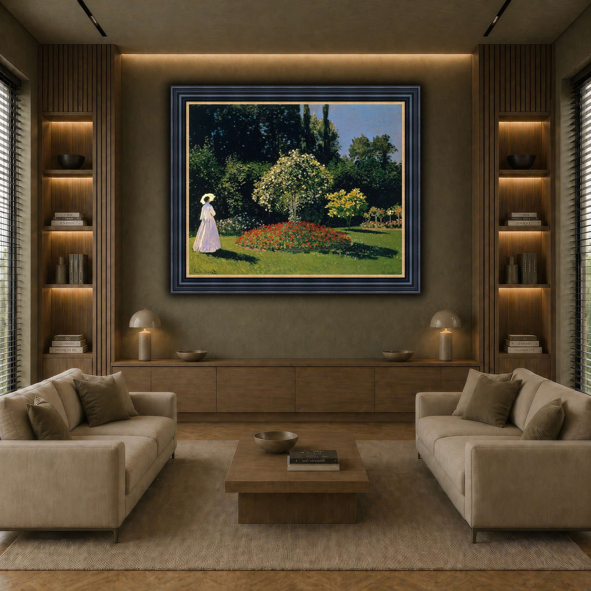 Woman in the Garden earth-living room