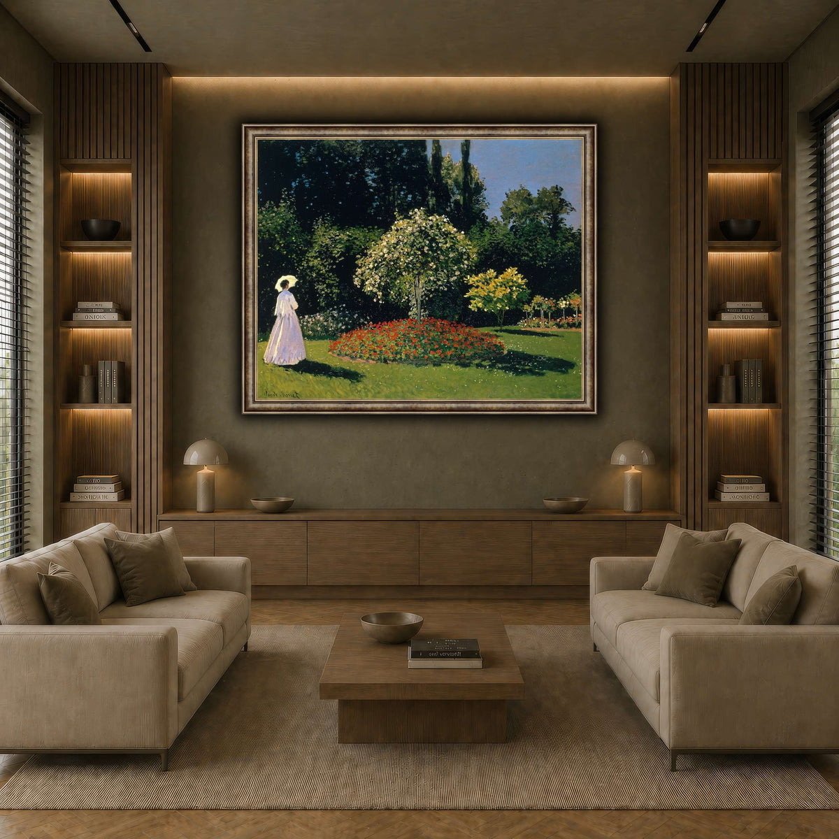 Woman in the Garden earth-living room