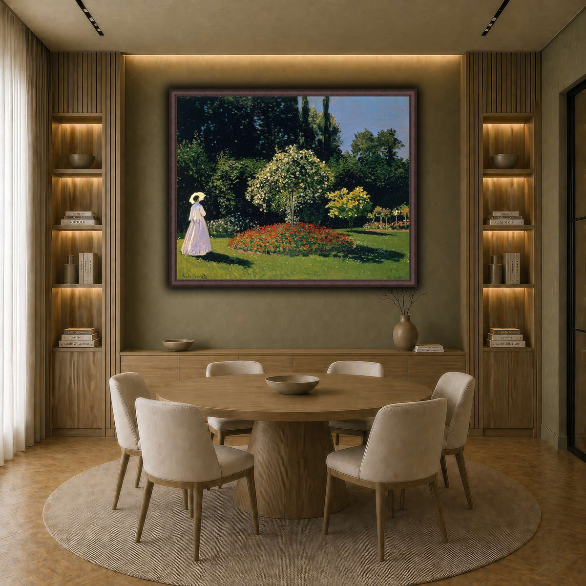 Woman in the Garden earth-dining room