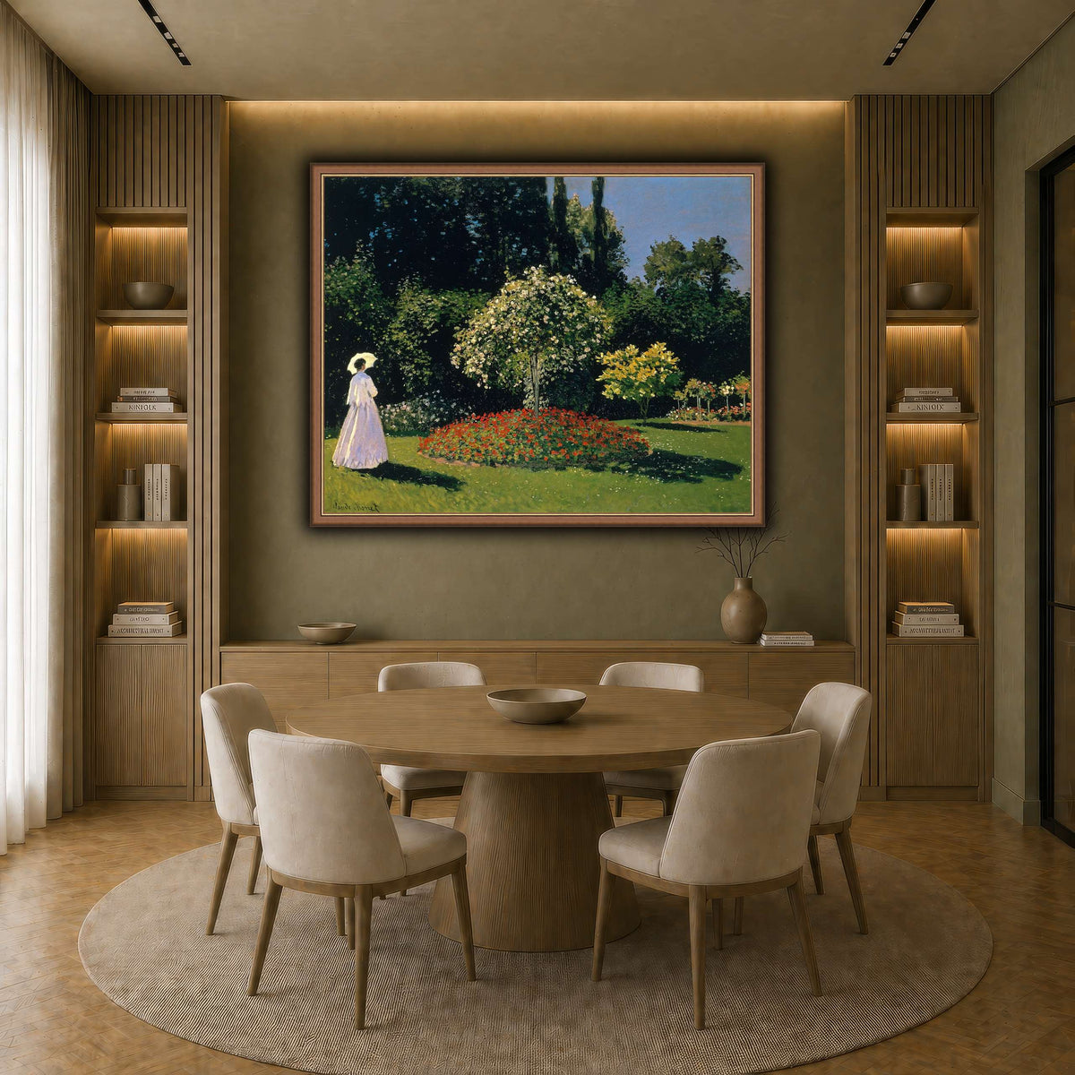 Woman in the Garden earth-dining room