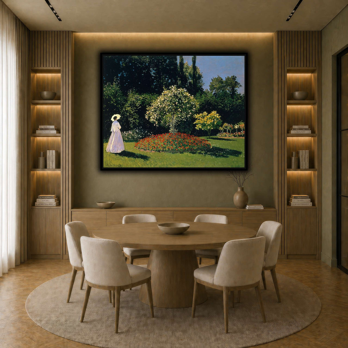 Woman in the Garden earth-dining room