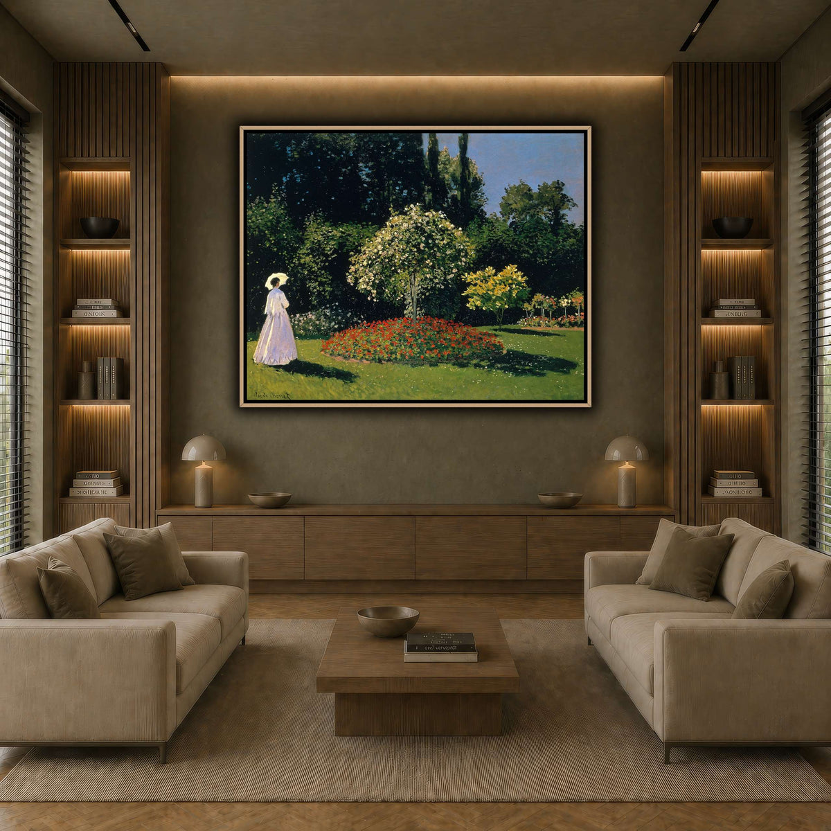 Woman in the Garden earth-living room
