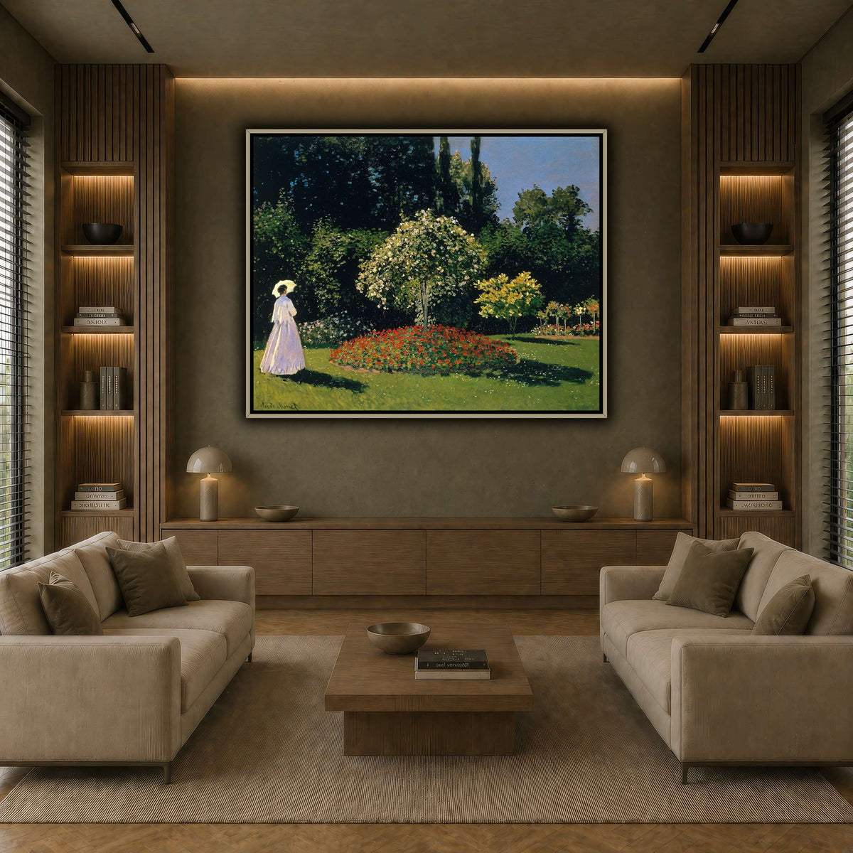 Woman in the Garden earth-living room