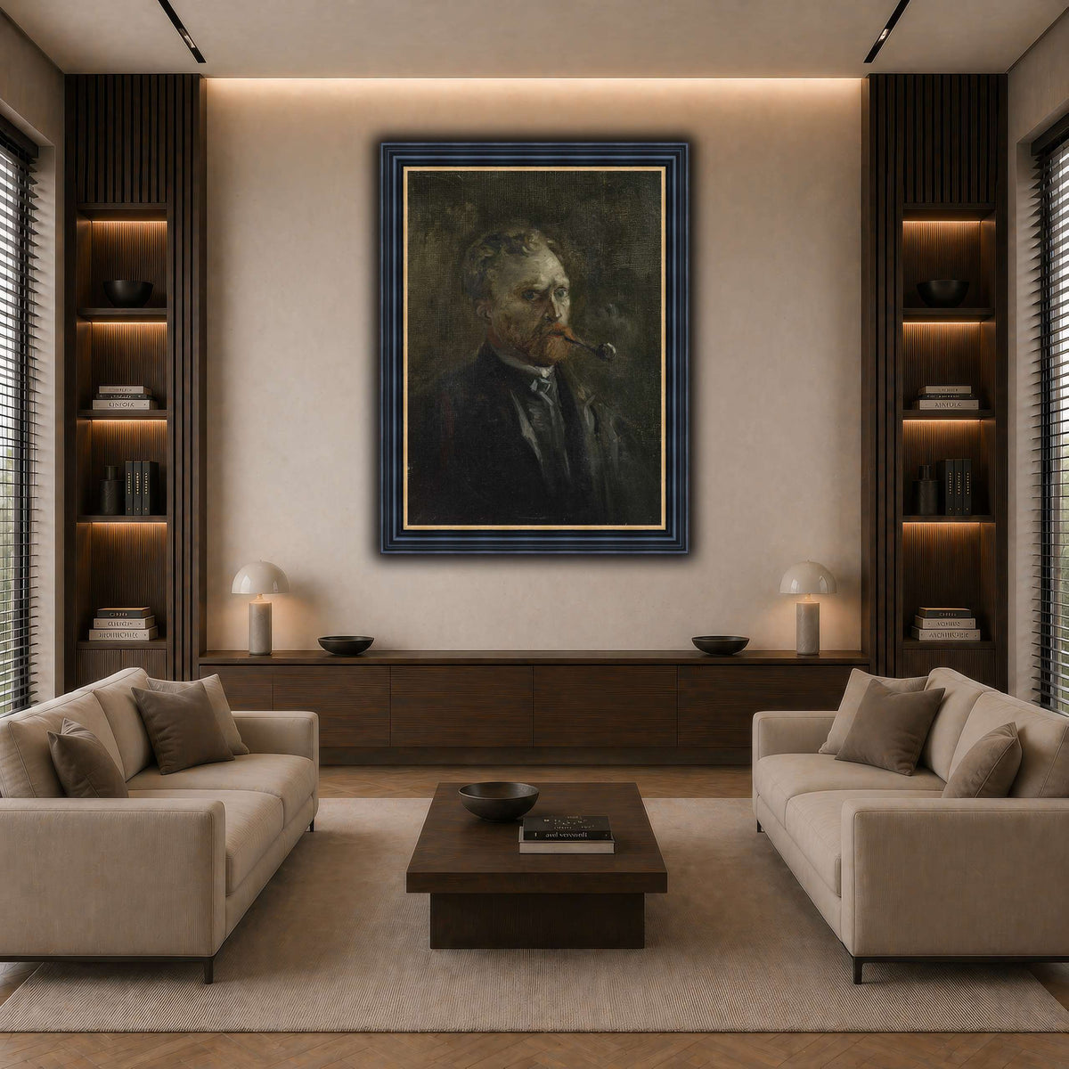 Zelfportret dark neutral-living room