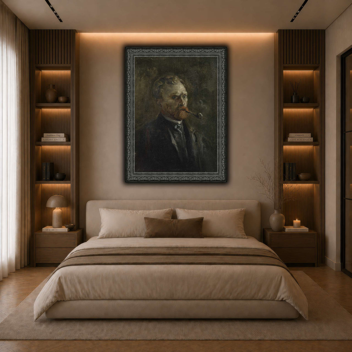Zelfportret dark neutral-bedroom