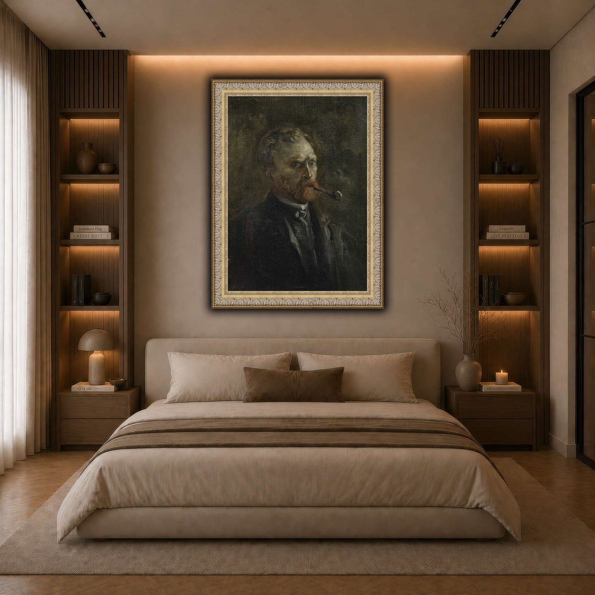 Zelfportret dark neutral-bedroom