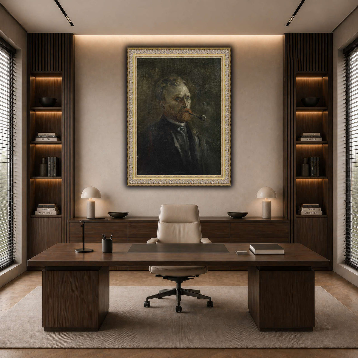 Zelfportret dark neutral-office