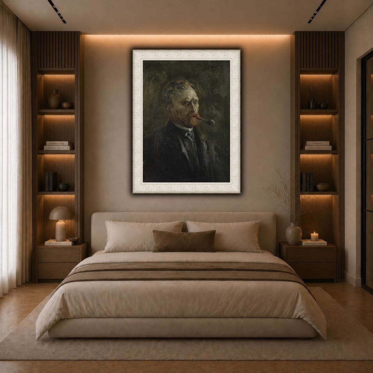 Zelfportret dark neutral-bedroom