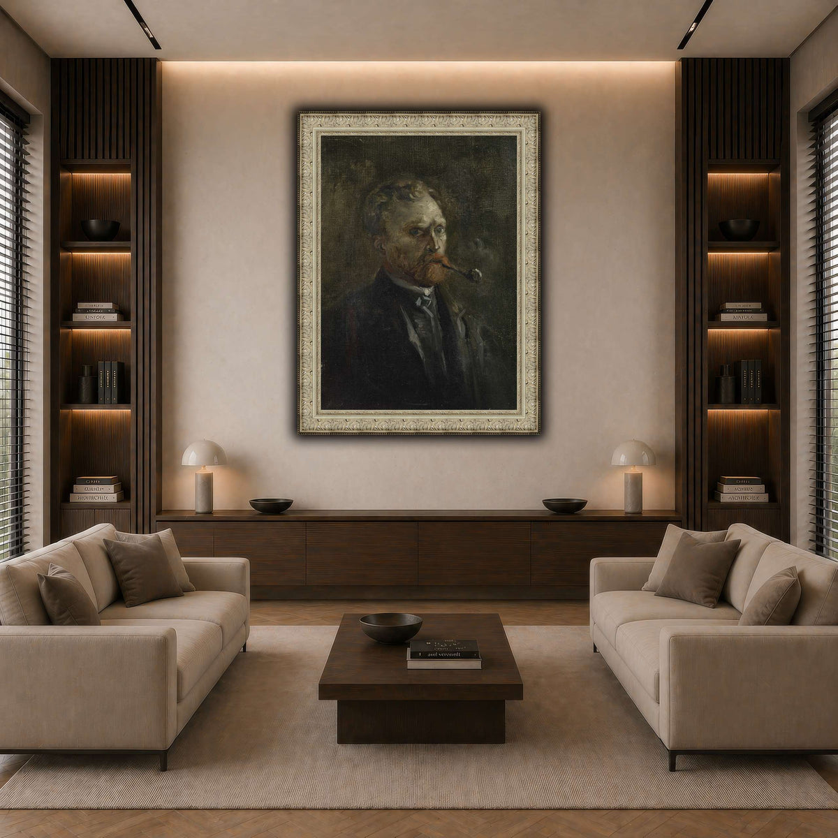 Zelfportret dark neutral-living room