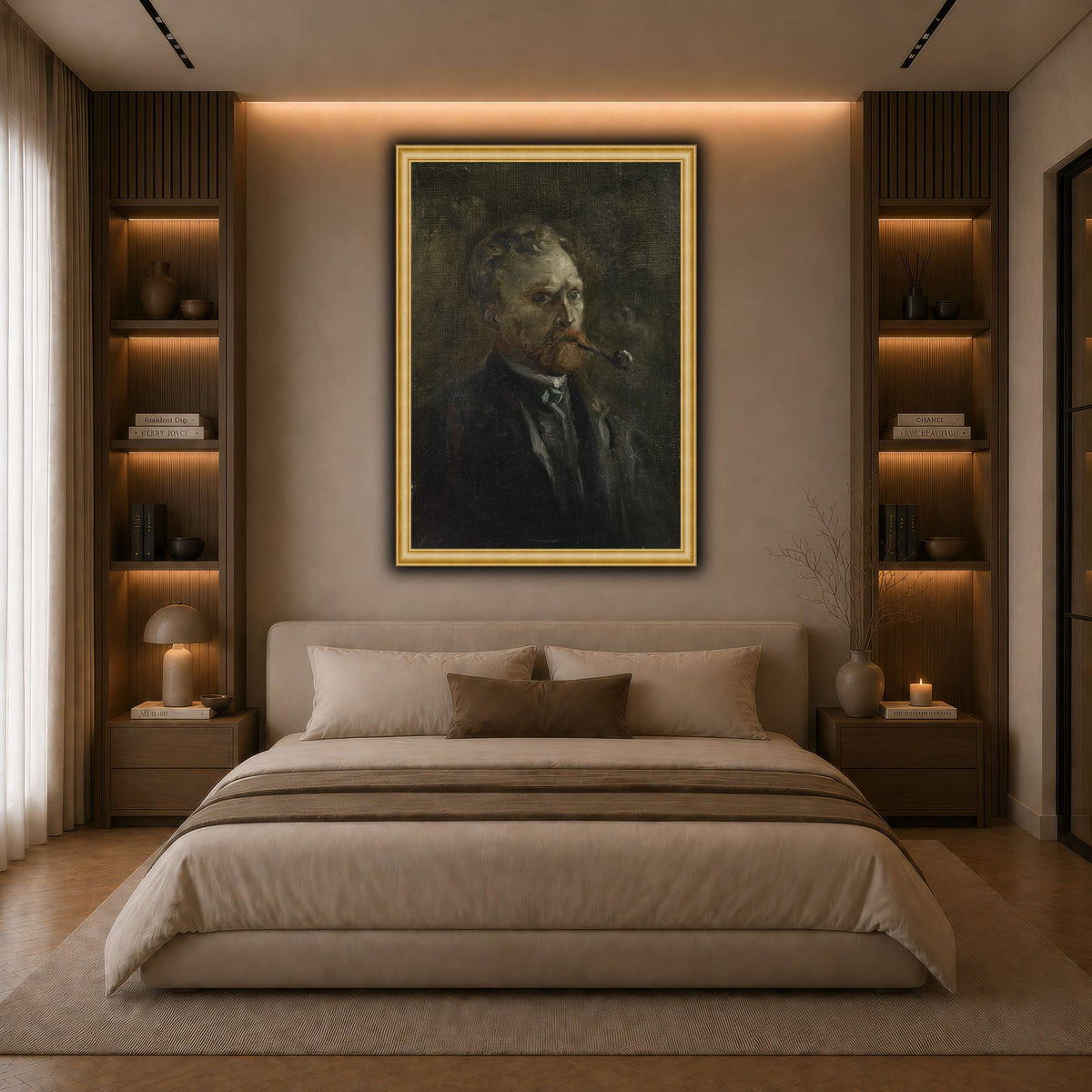 Zelfportret dark neutral-bedroom