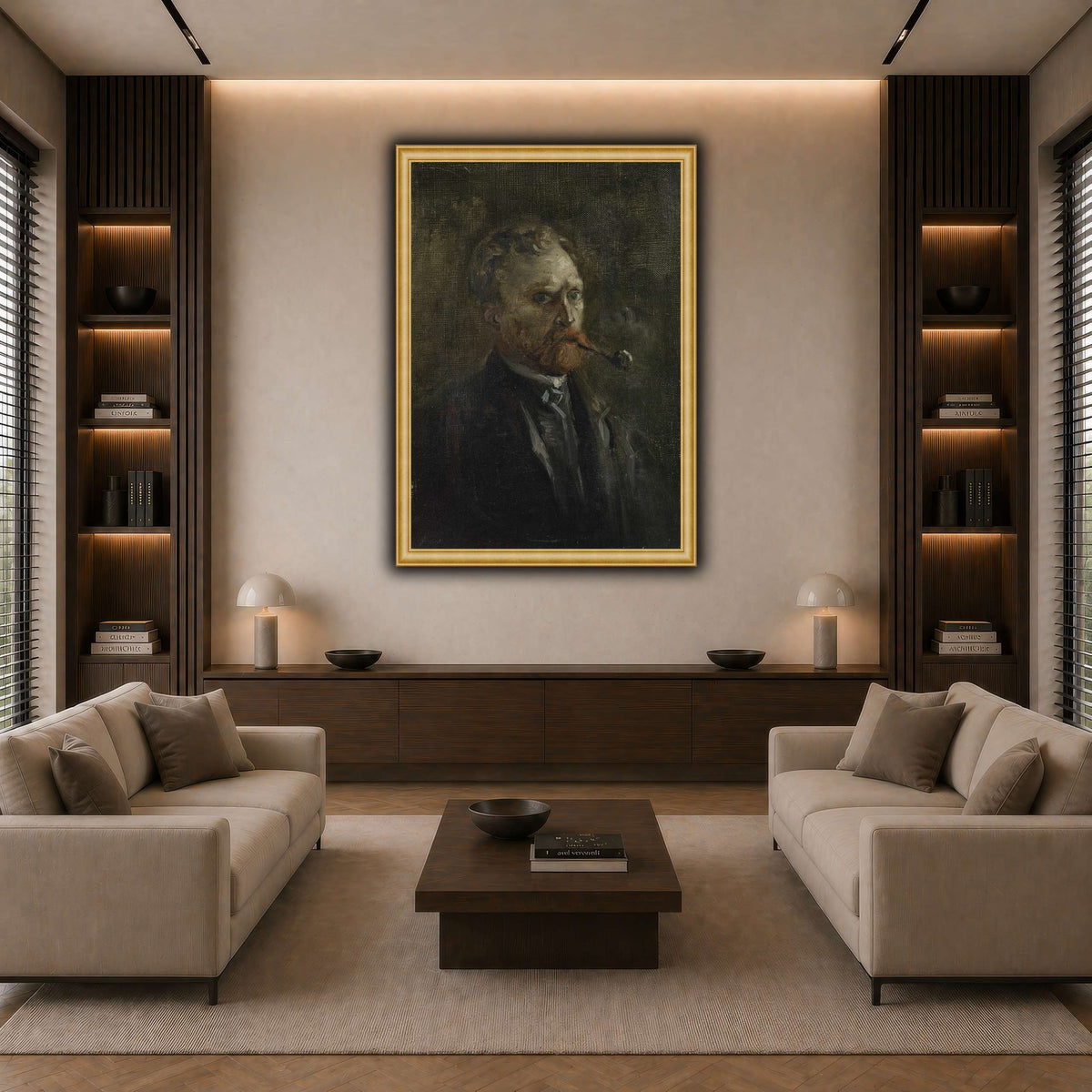 Zelfportret dark neutral-living room
