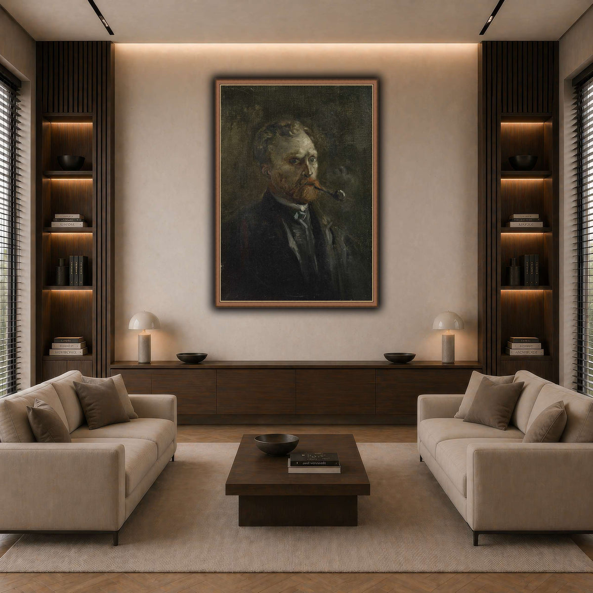 Zelfportret dark neutral-living room