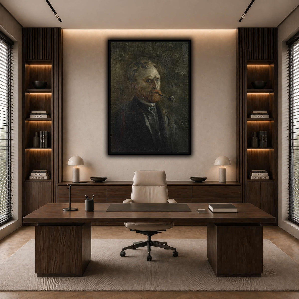 Zelfportret dark neutral-office