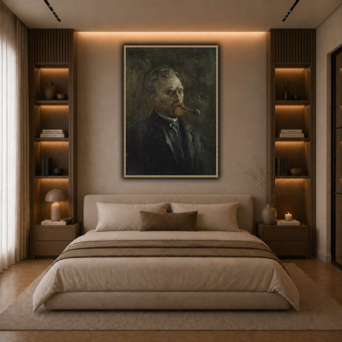 Zelfportret dark neutral-bedroom
