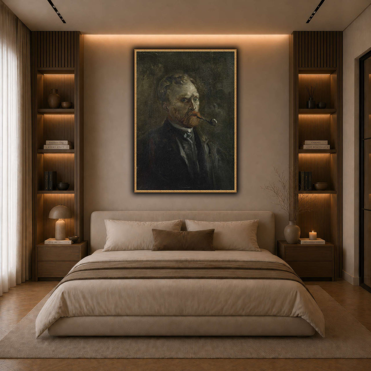 Zelfportret dark neutral-bedroom