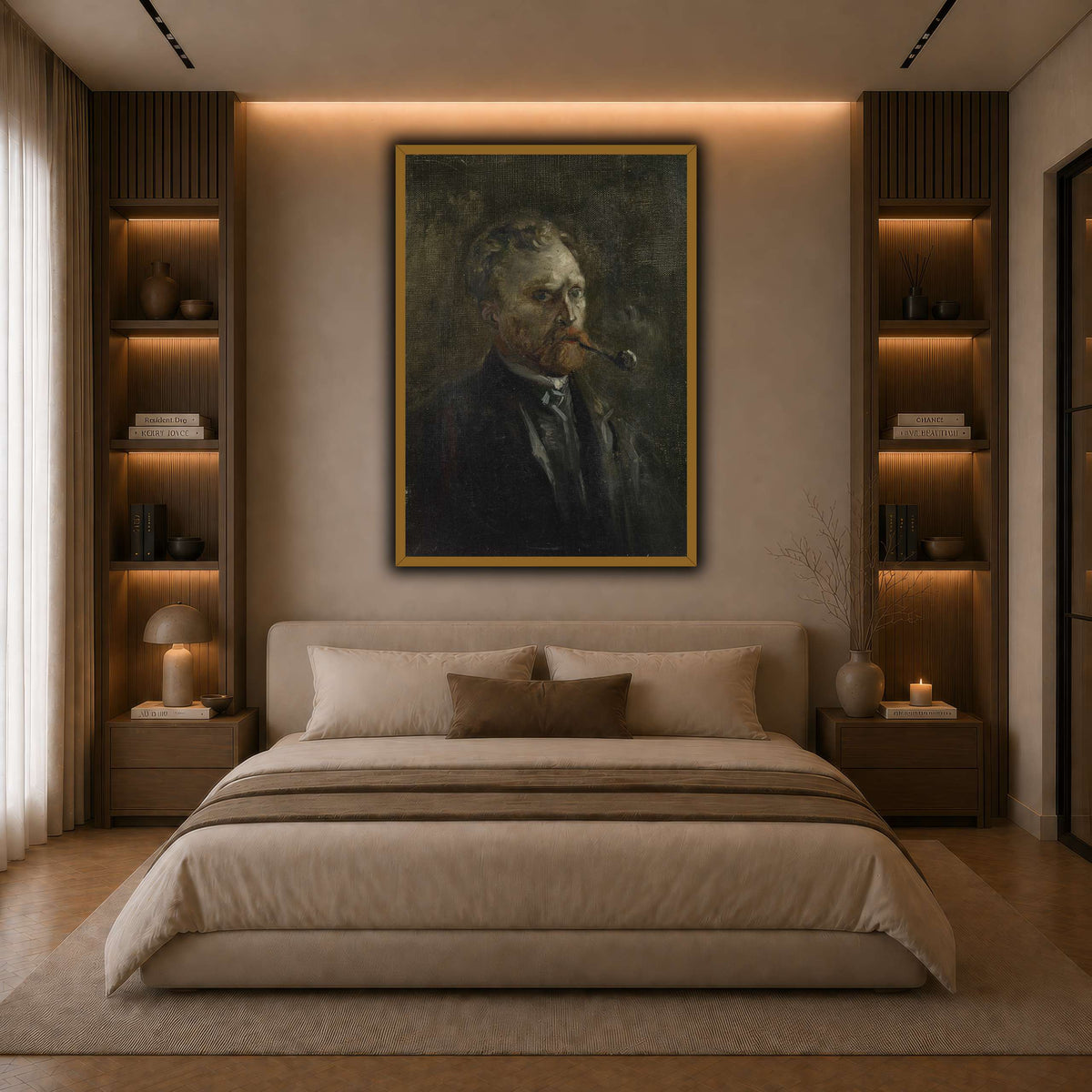 Zelfportret dark neutral-bedroom