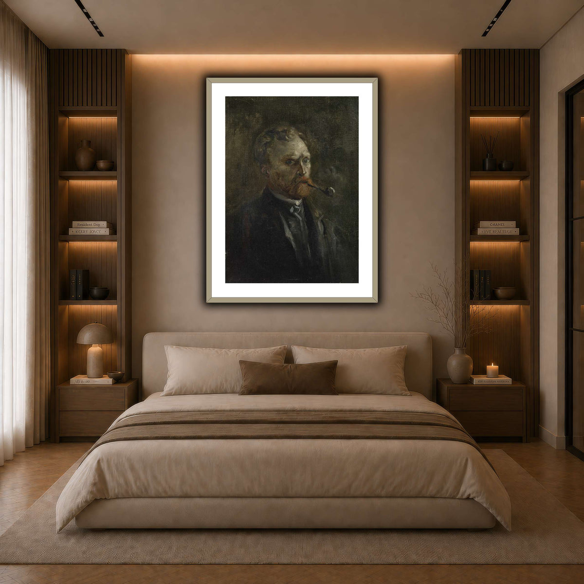 Zelfportret dark neutral-bedroom