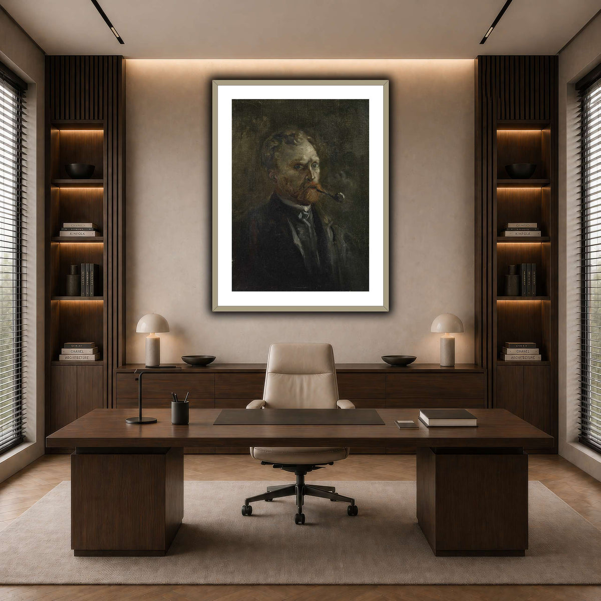 Zelfportret dark neutral-office